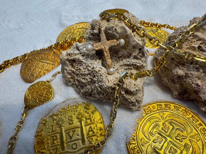 Pearl Cross from Unidentified Shipwreck 18th Cent. 17