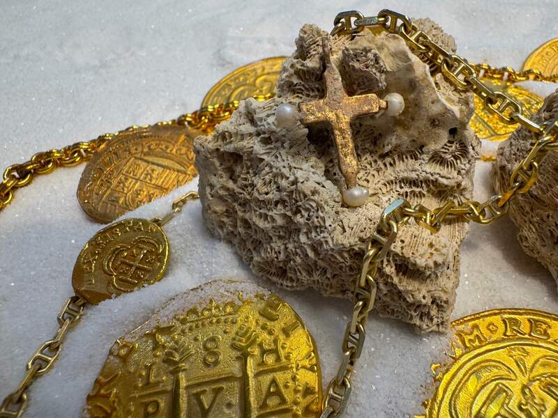 Pearl Cross from Unidentified Shipwreck 18th Cent. 16