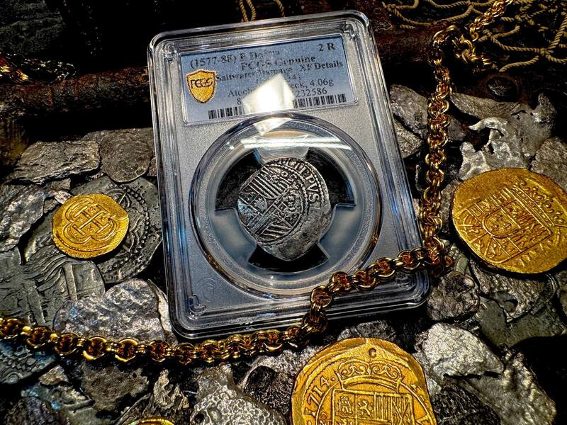 Peru 2 Reales 1577-88 "Atocha 1622 Shipwreck" PCGS XF 25