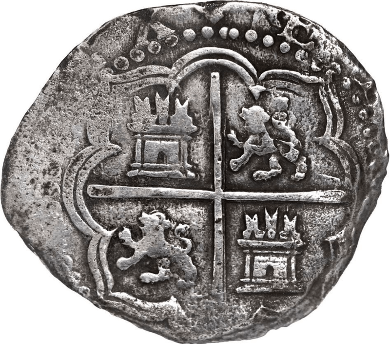 Peru 2 Reales 1577-88 "Atocha 1622 Shipwreck" PCGS XF 10