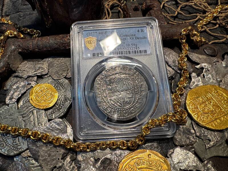 Peru 4 Reales 1577-88 "Atocha 1622 Shipwreck" PCGS XF 20