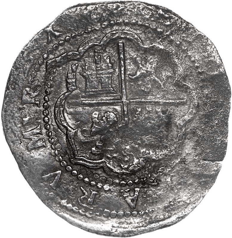 Peru 4 Reales 1577-88 "Atocha 1622 Shipwreck" PCGS XF 4