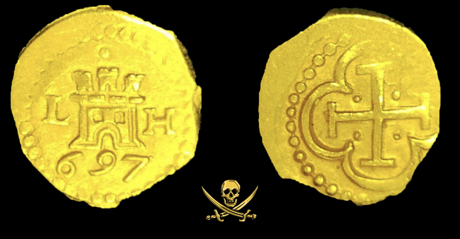 Peru 1 Escudo 1697 "Dated" 1715 Plate Fleet Shipwreck