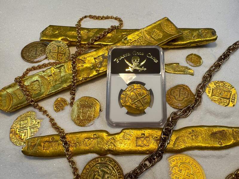 Peru 8 Escudos 1698 "1715 Fleet Shipwreck" NGC 58 8