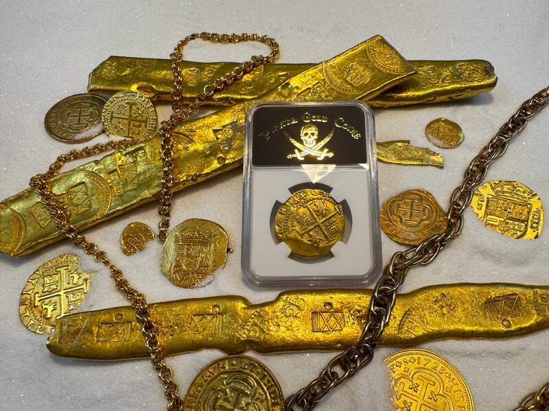 Peru 8 Escudos 1698 "1715 Fleet Shipwreck" NGC 58 24