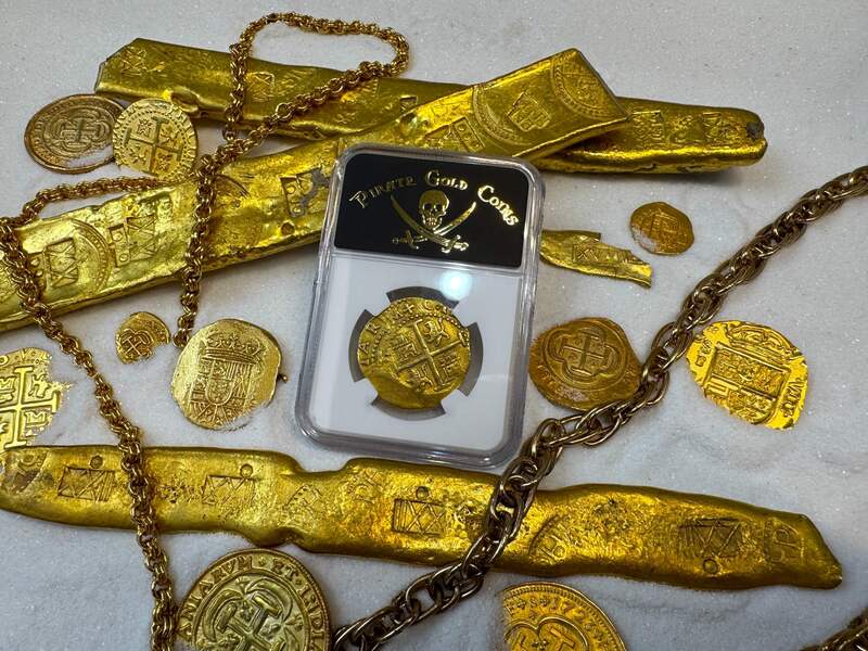 Peru 8 Escudos 1698 "1715 Fleet Shipwreck" NGC 58 23