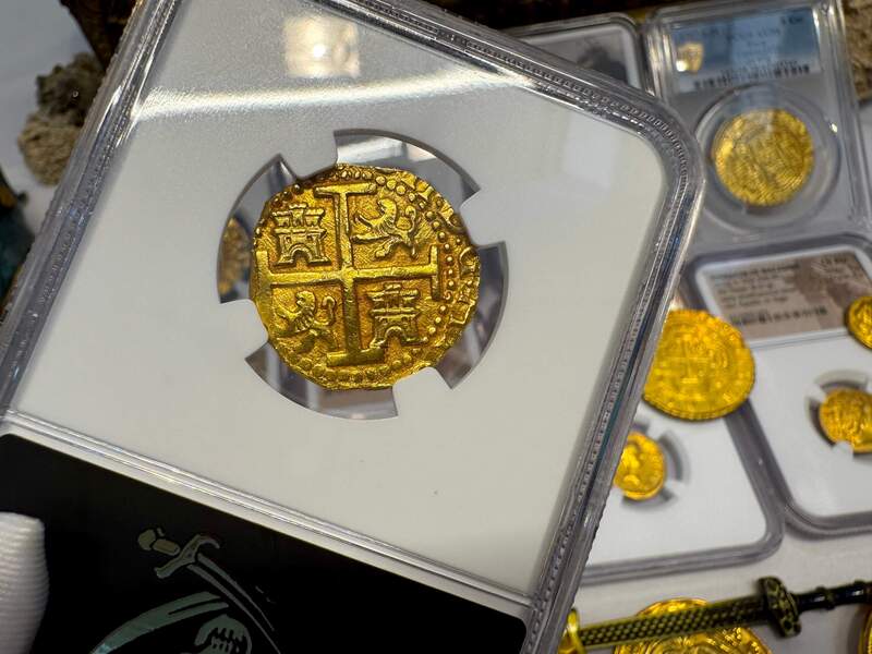 Peru 4 Escudos 1700 "1715 Fleet Shipwreck" NGC 63+ 9
