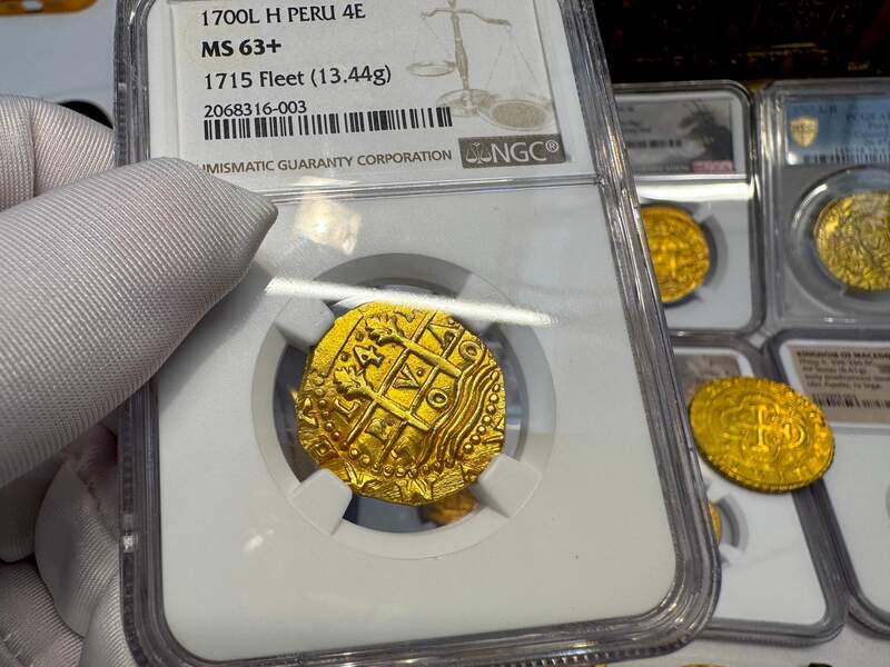 Peru 4 Escudos 1700 "1715 Fleet Shipwreck" NGC 63+ 22