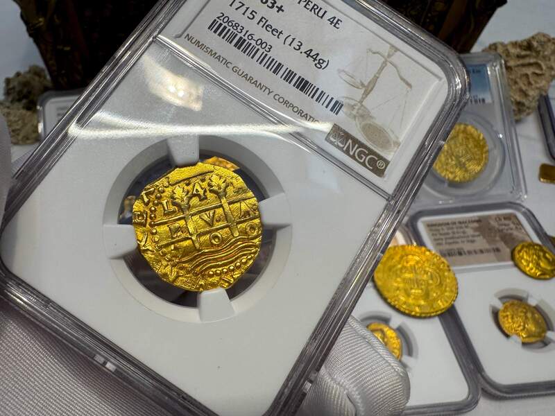 Peru 4 Escudos 1700 "1715 Fleet Shipwreck" NGC 63+ 23
