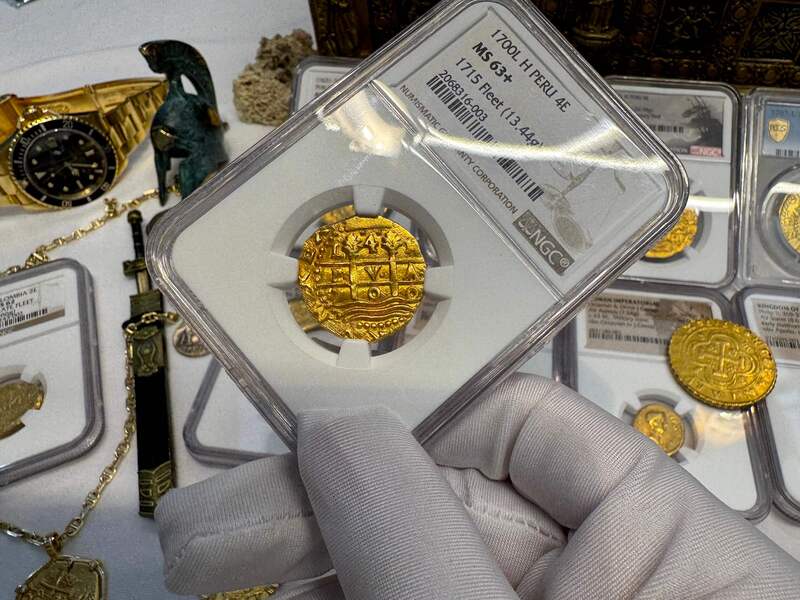 Peru 4 Escudos 1700 "1715 Fleet Shipwreck" NGC 63+ 30