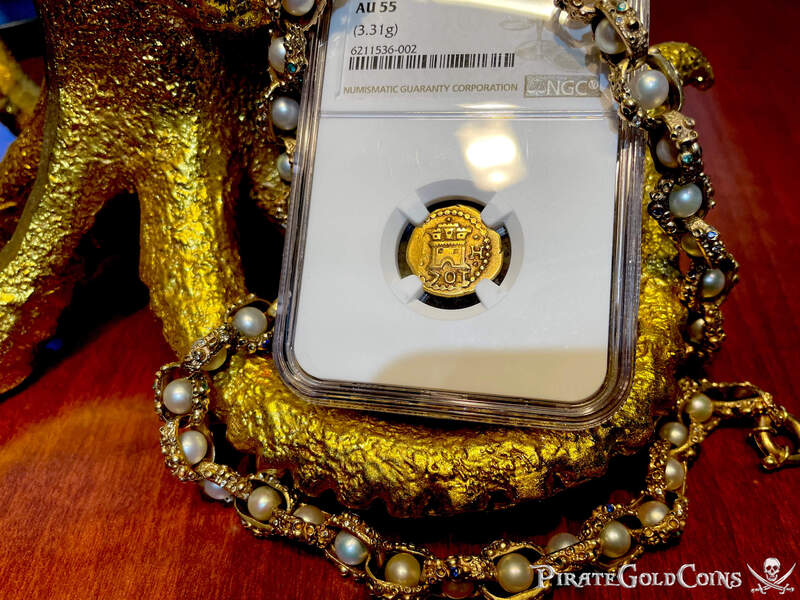 Peru 1 Escudo 1701 "Only 1 Known!  1715 Fleet Shipwreck" NGC 55 9