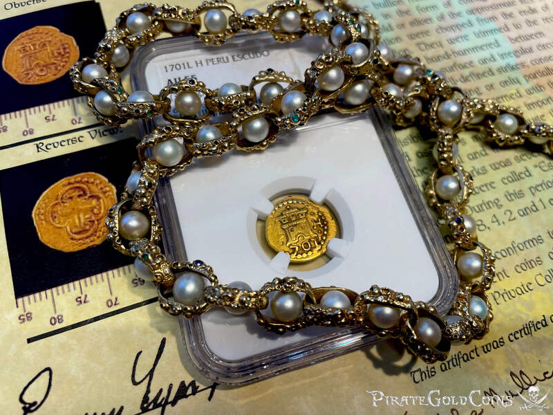 Peru 1 Escudo 1701 "Only 1 Known!  1715 Fleet Shipwreck" NGC 55 8