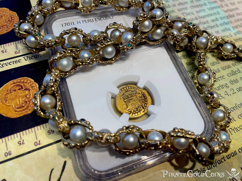 Peru 1 Escudo 1701 "Only 1 Known!  1715 Fleet Shipwreck" NGC 55 19