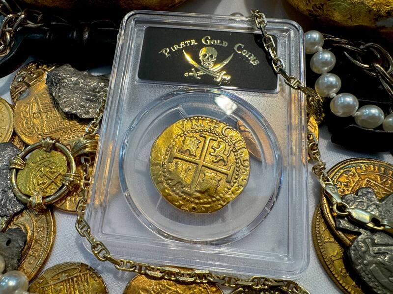 Peru 8 Escudos 1701 "Charles II - 1715 Fleet Shipwreck" PCGS UNC 6