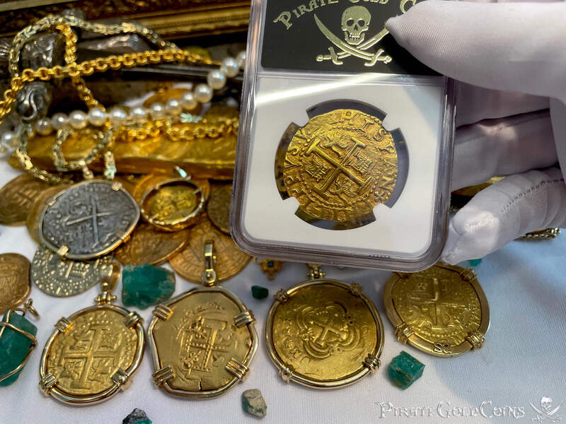 Peru 8 Escudos 1702 "1715 Fleet Shipwreck" NGC 58 16