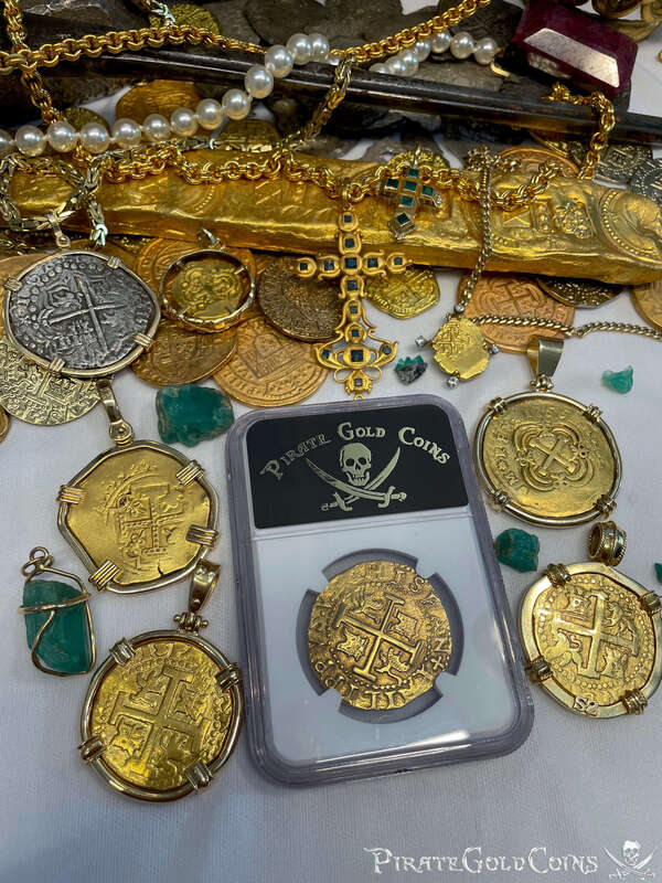 Peru 8 Escudos 1702 "1715 Fleet Shipwreck" NGC 58 23