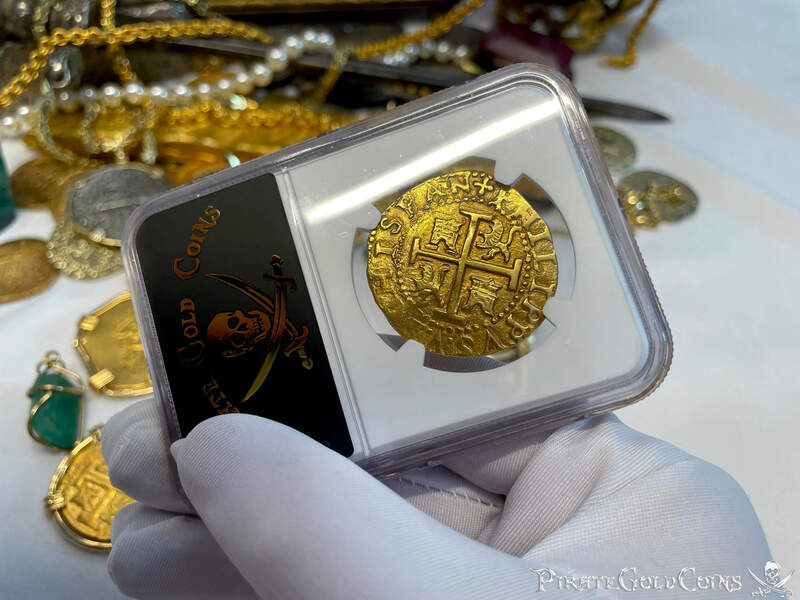 Peru 8 Escudos 1702 "1715 Fleet Shipwreck" NGC 58 18