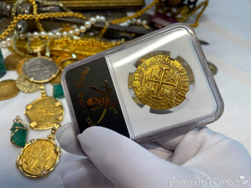 Peru 8 Escudos 1702 "1715 Fleet Shipwreck" NGC 58