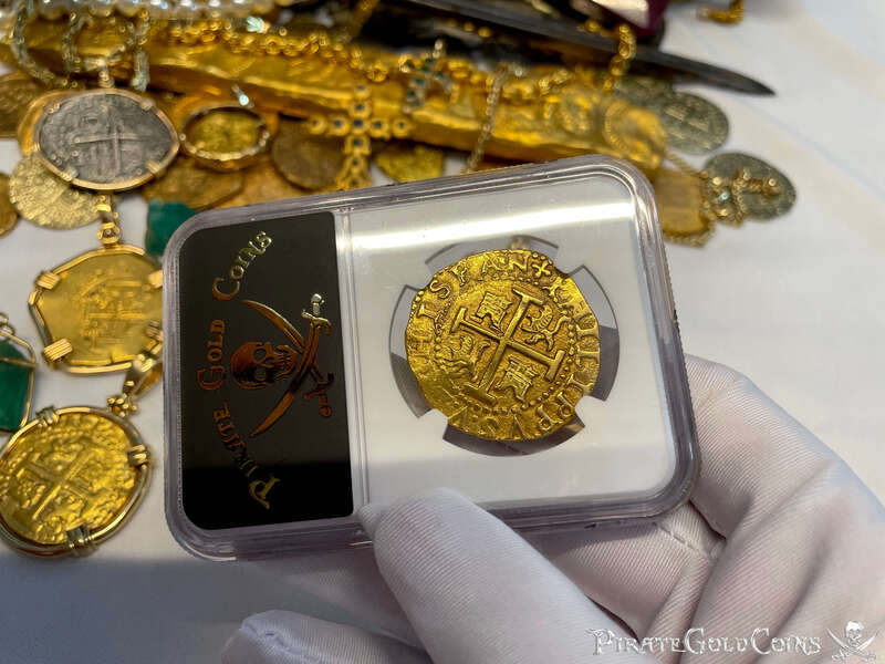 Peru 8 Escudos 1702 "1715 Fleet Shipwreck" NGC 58 15