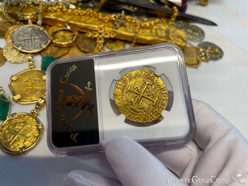 Peru 8 Escudos 1702 "1715 Fleet Shipwreck" NGC 58 20