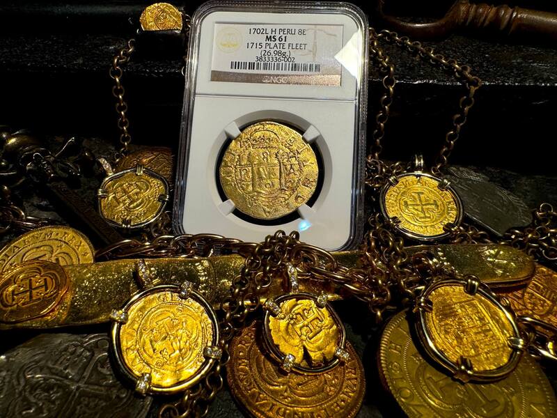 Peru 8 Escudos 1702 "1 of 2 found by Bob Johnson" NGC 61 2