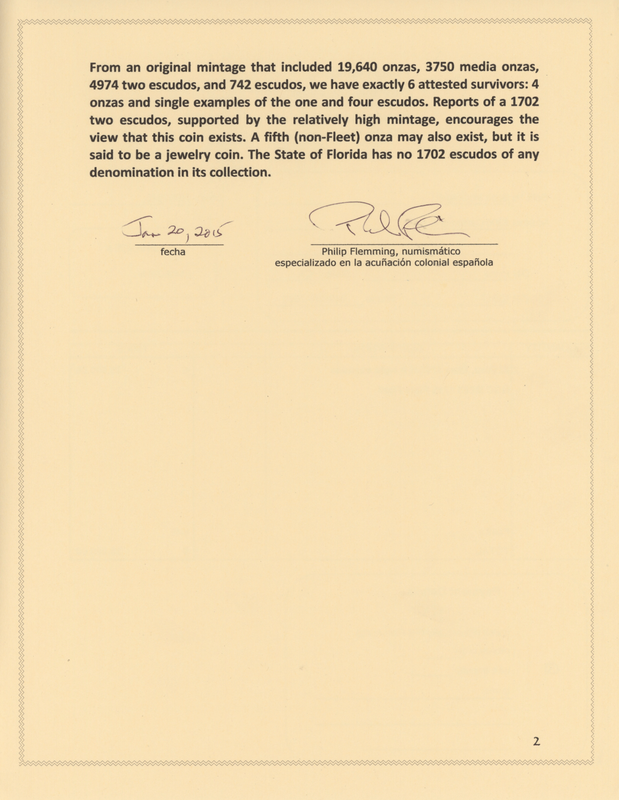 Peru 8 Escudos 1702 "1 of 2 found by Bob Johnson" NGC 61 9