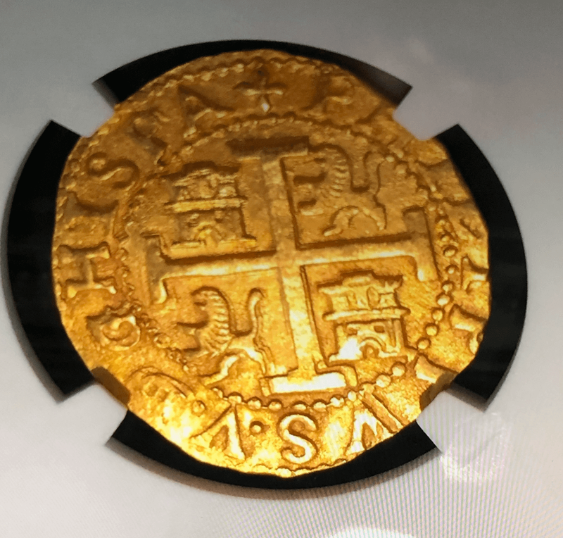 Peru 8 Escudos 1702 "1715 Plate Fleet Shipwreck" NGC 63 13
