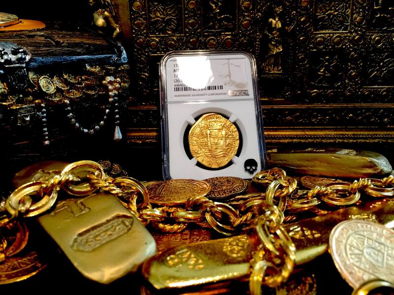 Peru 8 Escudos 1702 "1715 Plate Fleet Shipwreck" NGC 63 25
