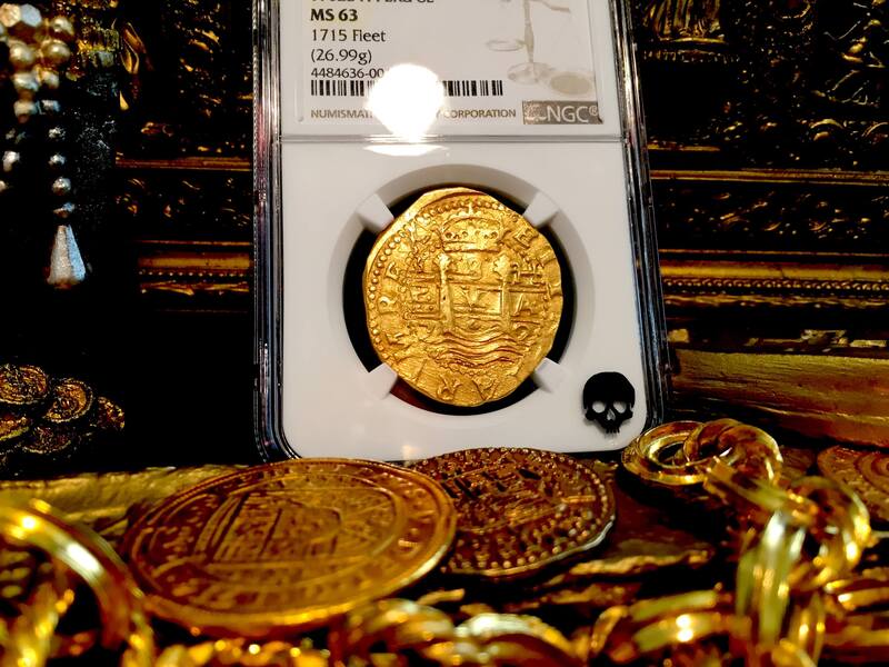 Peru 8 Escudos 1702 "1715 Plate Fleet Shipwreck" NGC 63 28