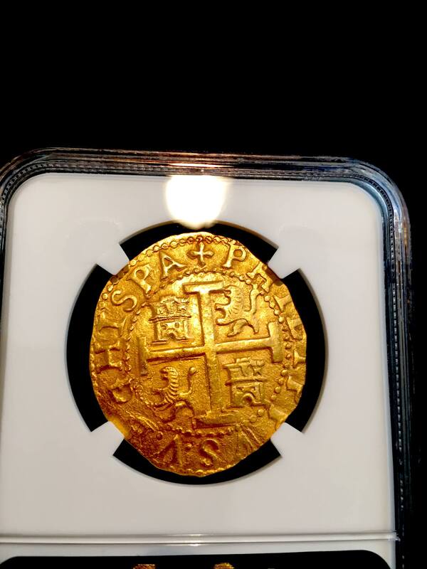Peru 8 Escudos 1702 "1715 Plate Fleet Shipwreck" NGC 63 31