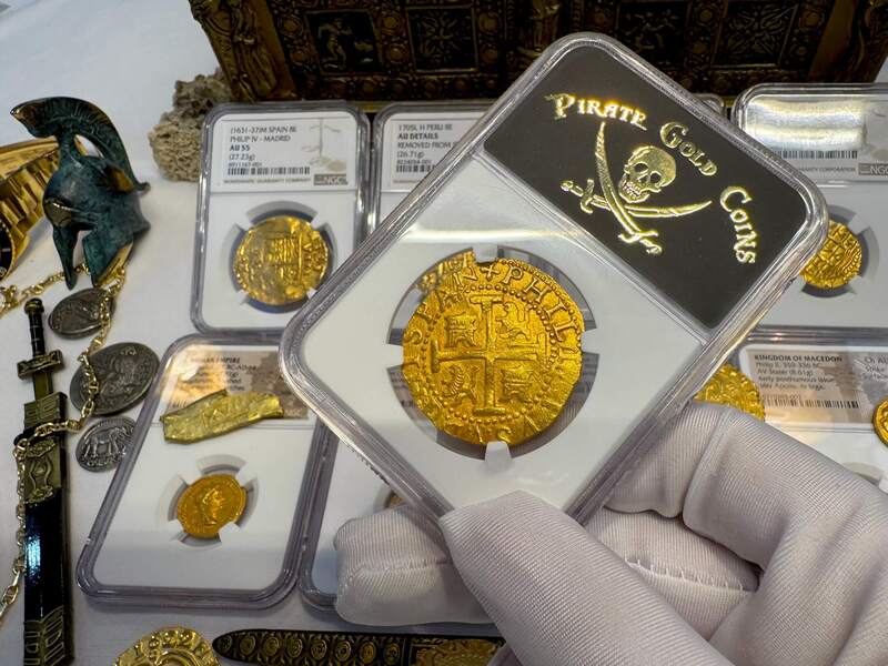 Peru 8 Escudos 1702 "from 1715 Fleet Shipwreck" NGC 64!! 57