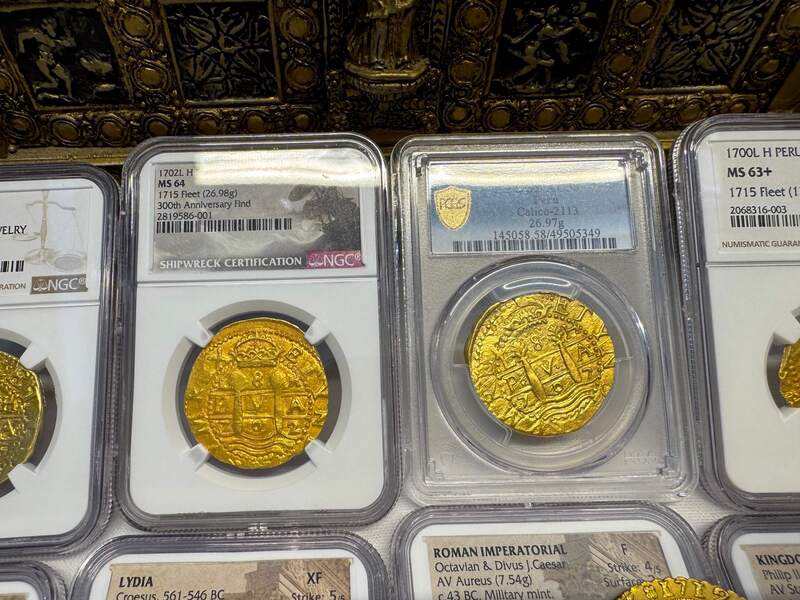 Peru 8 Escudos 1702 "from 1715 Fleet Shipwreck" NGC 64!! 61