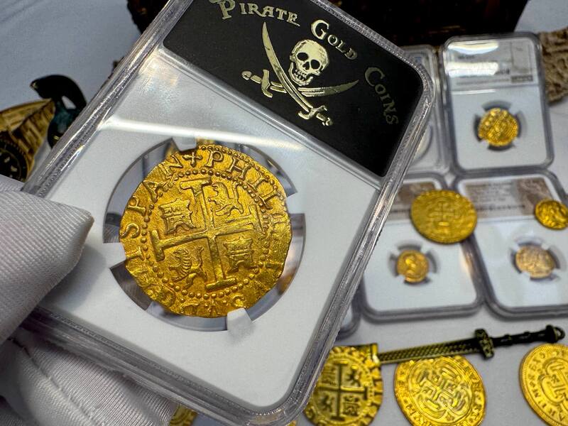 Peru 8 Escudos 1702 "from 1715 Fleet Shipwreck" NGC 64!! 12