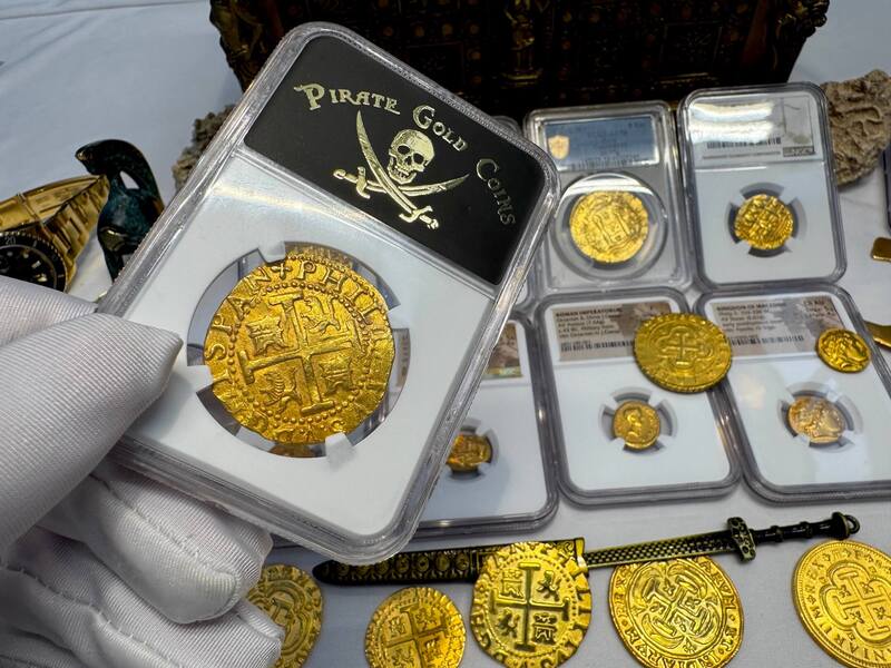 Peru 8 Escudos 1702 "from 1715 Fleet Shipwreck" NGC 64!! 82