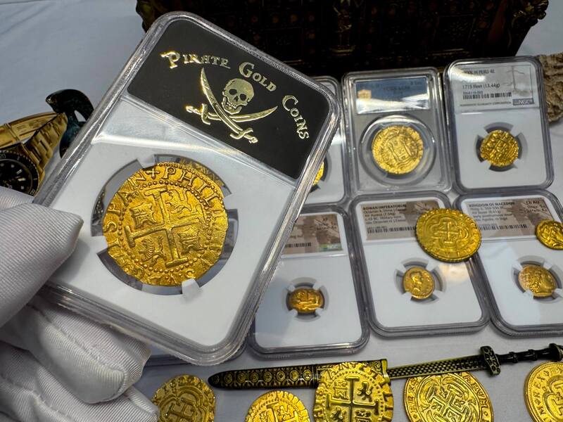 Peru 8 Escudos 1702 "from 1715 Fleet Shipwreck" NGC 64!! 75