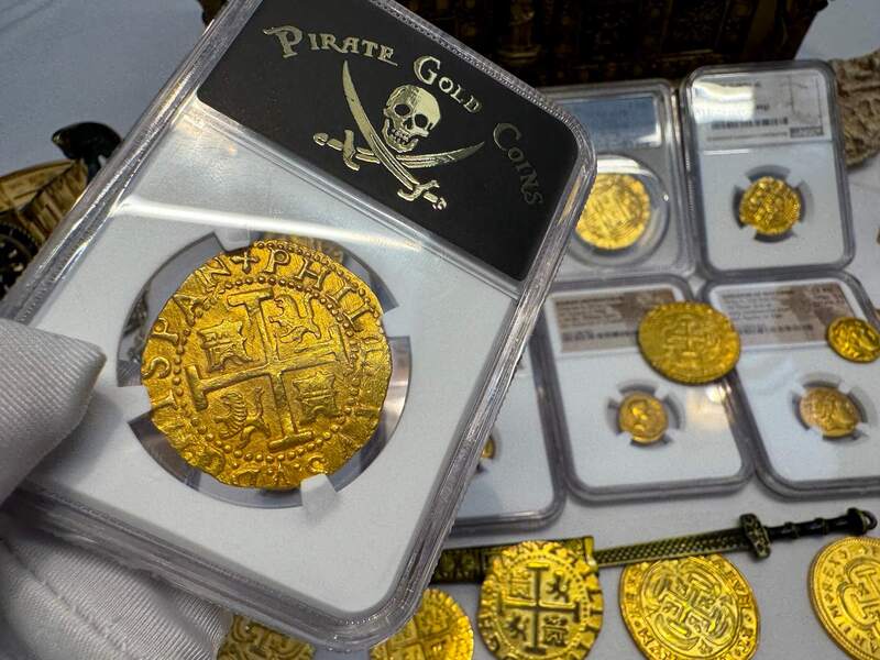 Peru 8 Escudos 1702 "from 1715 Fleet Shipwreck" NGC 64!! 83