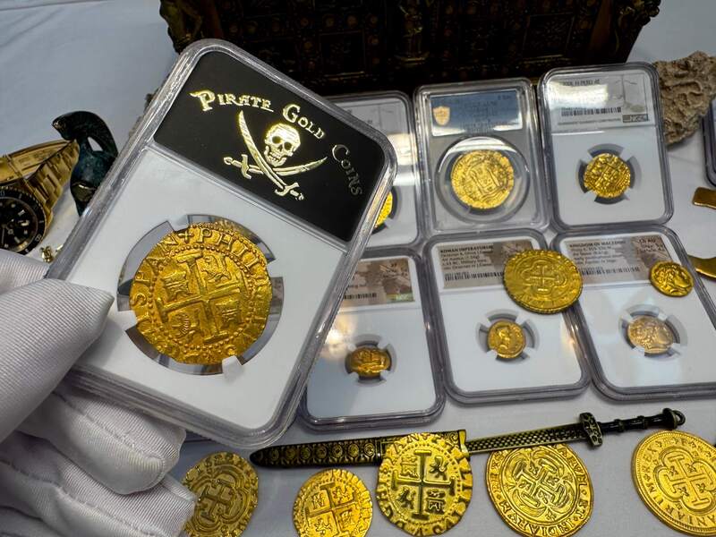 Peru 8 Escudos 1702 "from 1715 Fleet Shipwreck" NGC 64!! 86