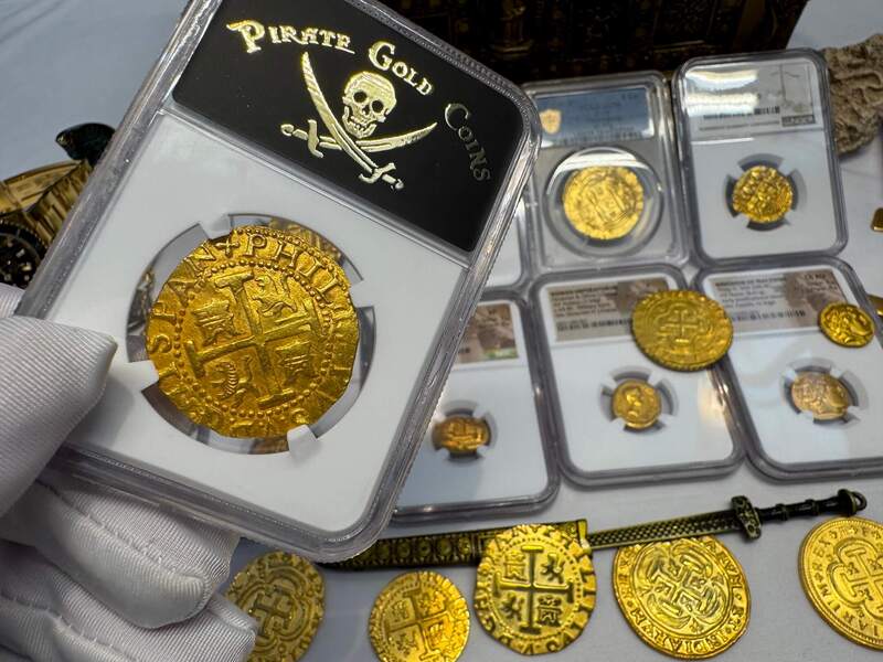 Peru 8 Escudos 1702 "from 1715 Fleet Shipwreck" NGC 64!! 88