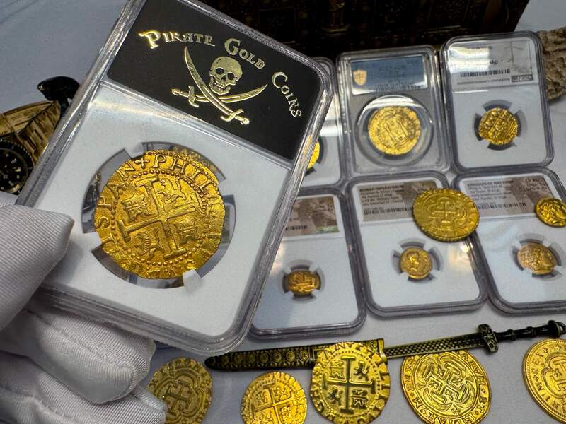 Peru 8 Escudos 1702 "from 1715 Fleet Shipwreck" NGC 64!! 89