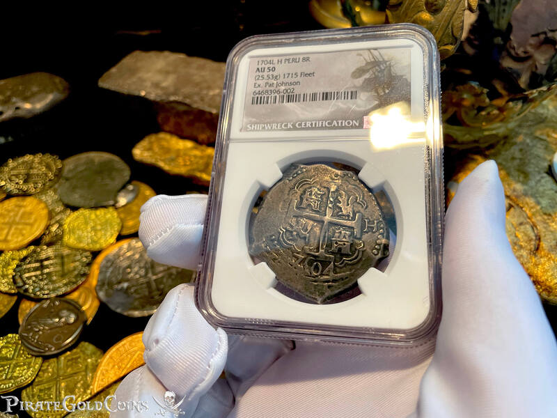 Peru 8 Reales 1704 "1715 Fleet Shipwreck" NGC 50 2