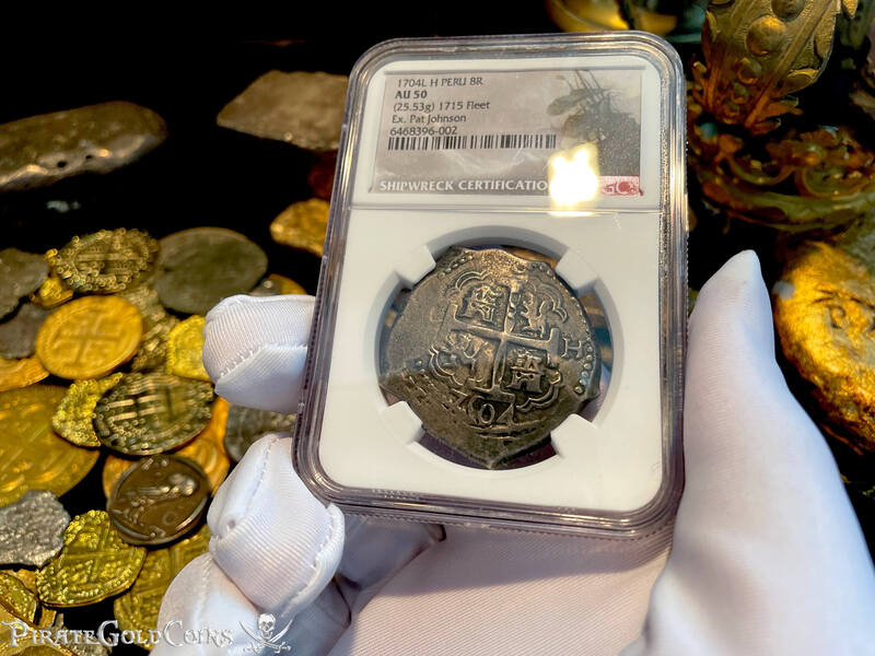 Peru 8 Reales 1704 "1715 Fleet Shipwreck" NGC 50 3