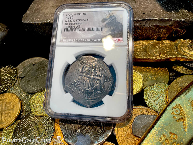 Peru 8 Reales 1704 "1715 Fleet Shipwreck" NGC 50 7
