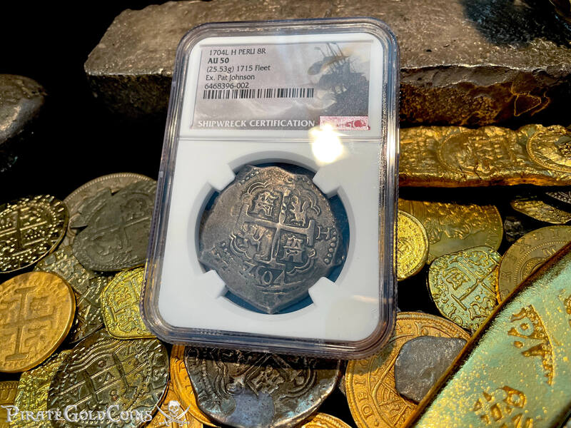 Peru 8 Reales 1704 "1715 Fleet Shipwreck" NGC 50 8