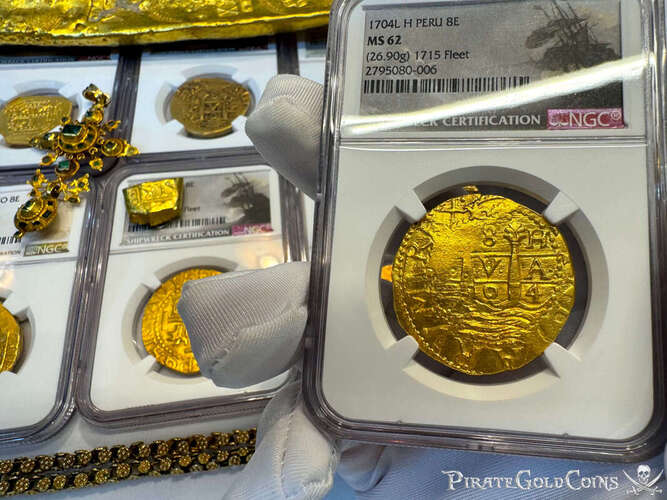 Peru 8 Escudos 1704 "2nd Finest Known! 1715 Fleet Shipwreck" NGC 62 10