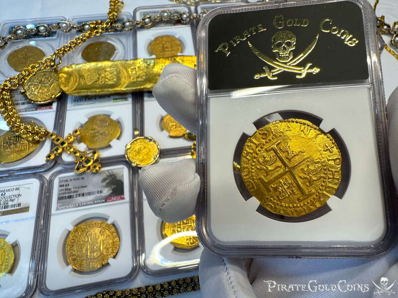 Peru 8 Escudos 1704 "2nd Finest Known! 1715 Fleet Shipwreck" NGC 62 15