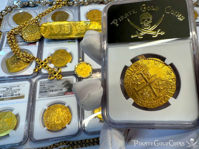 Peru 8 Escudos 1704 "2nd Finest Known! 1715 Fleet Shipwreck" NGC 62 12