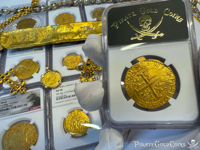 Peru 8 Escudos 1704 "2nd Finest Known! 1715 Fleet Shipwreck" NGC 62 21