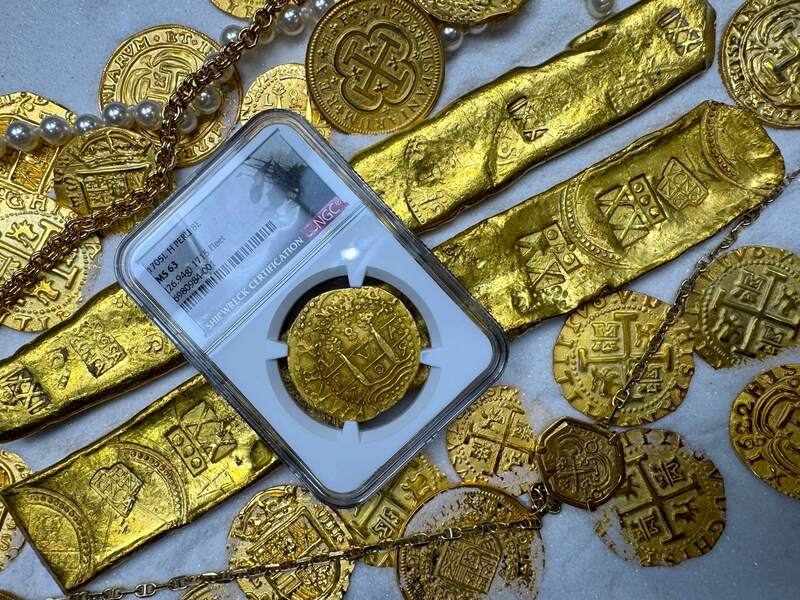 Peru 8 Escudos 1705 "2nd Finest Kn. 1715 Fleet Shipwreck" NGC 63 7