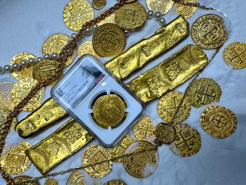 Peru 8 Escudos 1705 "2nd Finest Kn. 1715 Fleet Shipwreck" NGC 63 29