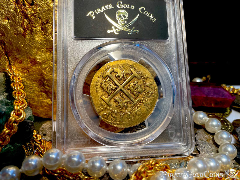 Peru 8 Escudos 1707 "Finest Known" PCGS 62 "1715 Fleet Shipwreck" 11